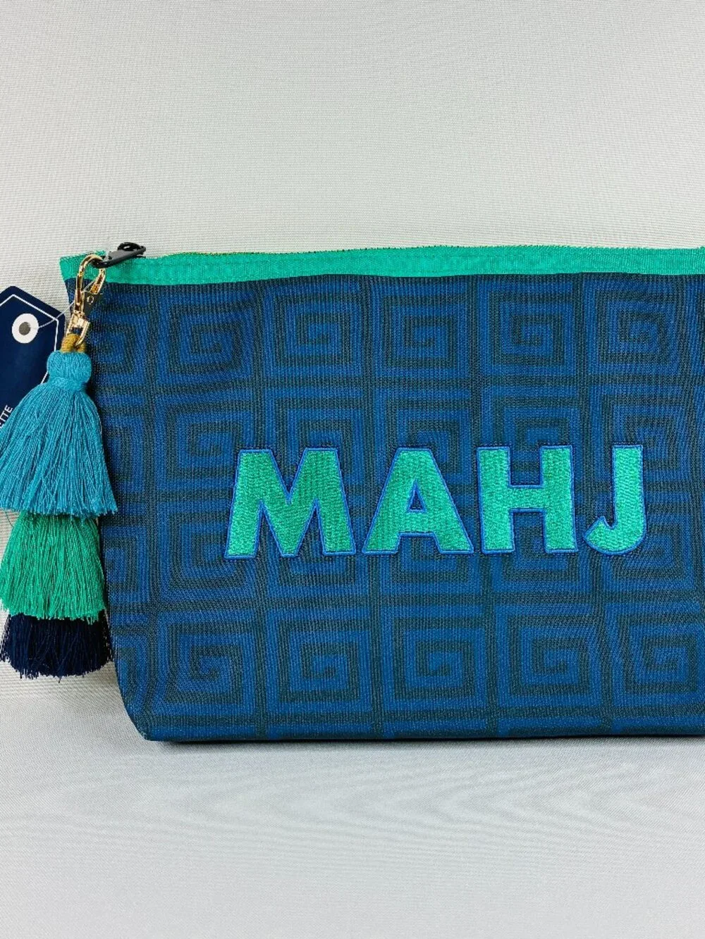 Jonathan Adler x Michaels Blue Mahjong Game Pouch Mahj Tile Bag 813868 New